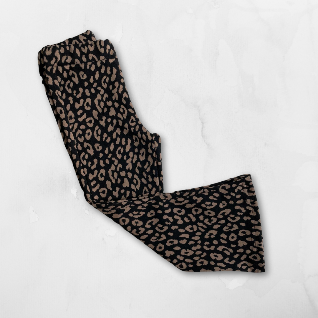 flare pants leopard